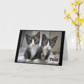 私の「ツイン」カードへのハッピーバースデー カード (黄色い花)