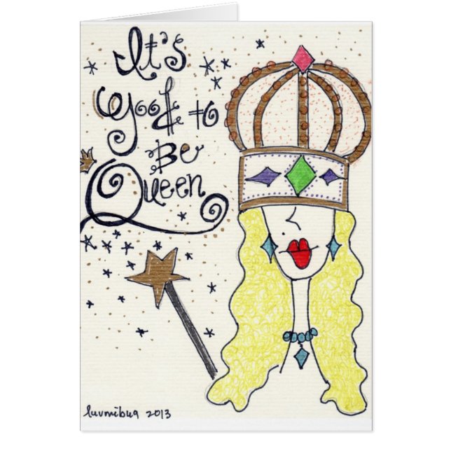 私の"パーティガール"の元の芸術からの"女王" (正面)