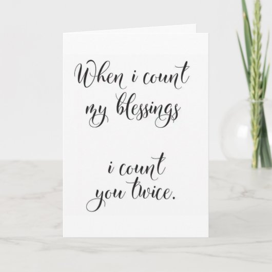 私の「人生賛美の」記念日 カード (正面)