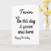 私の**双子の姉妹**は「女王」だ カード (黄色い花)