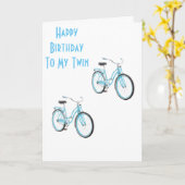 私の「双子」も二重の願いでツインバイク！ カード (黄色い花)