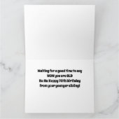 私の「古い兄弟姉妹」に「70番目」の誕生日を喜ぶ カード (内部)