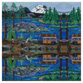 私の"古い"キャンピングウディ ファブリック (クローズアップ)