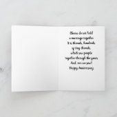 私の**妻**への**記念日**のカードに カード (内部)