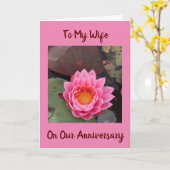 私の**妻**への**記念日**のカードに カード (黄色い花)