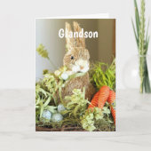 私の**孫**ホリデーカードのイースターの願い シーズンカード (正面)