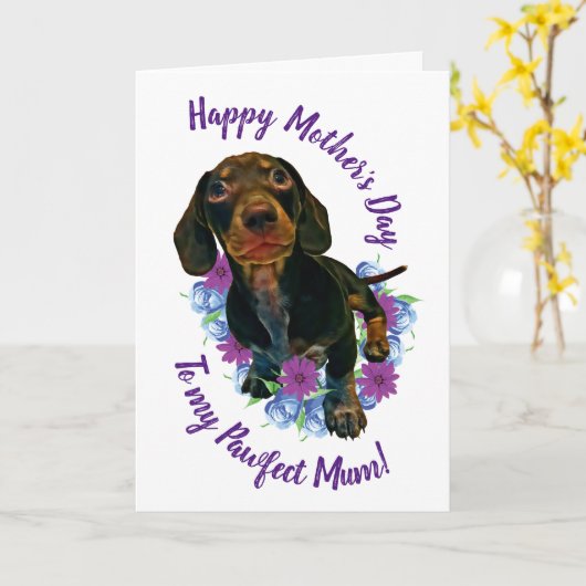 私の「幸せな母の日」の一見目ピーナツカード カード (黄色い花)