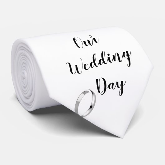 私の**新郎**私たちの結婚式の日に愛と*タイ* ネクタイ (ロール)