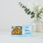 私の(昆虫)オオカバマダラ、モナーク蝶ビジネスカード 名刺 (スタンド正面)