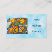 私の(昆虫)オオカバマダラ、モナーク蝶ビジネスカード 名刺 (裏面)