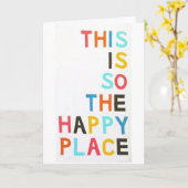 私の**生を愛して**幸せな記念日 カード (黄色い花)