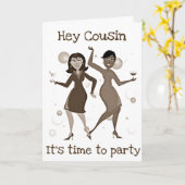 私の***祝従妹の******誕生日を「」する時間 カード (黄色い花)