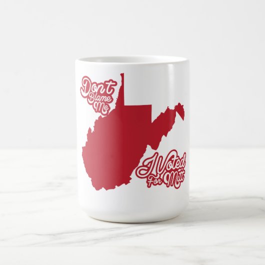 私の、私投票しましたミット・ロムニーWVのマグのために責任にしないで下さい コーヒーマグカップ (中央)