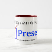 私の、私投票しました現在-コーヒー・マグ--を責任にしないで下さい ツートーンマグカップ (中央)