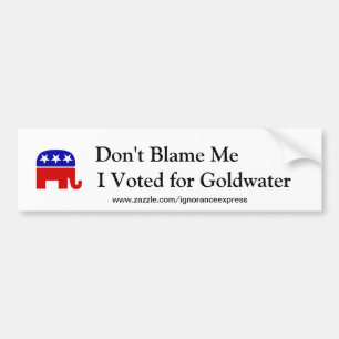 私の、私投票しましたGoldwaterのために責任にしないで下さい バンパーステッカー