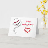 私の**美しいパートナー**あなたの誕生日 カード (黄色い花)