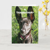 私の「耳」は便利来な「13番目の誕生日のおもしろい」 カード (黄色い花)