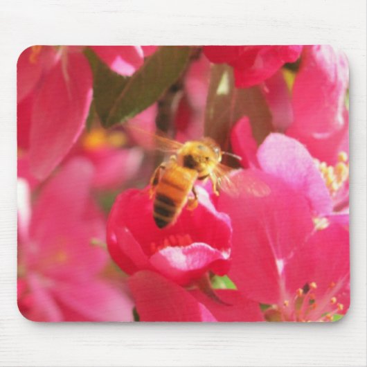 私の「蜂蜜」ミツバチ鉱山の花 マウスパッド (正面)