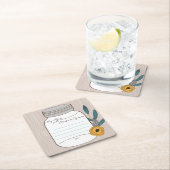 私の"2セント" スクエアペーパーコースター (インサイチュ)