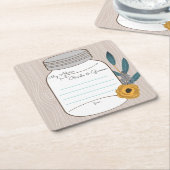 私の"2セント" スクエアペーパーコースター (アングル)