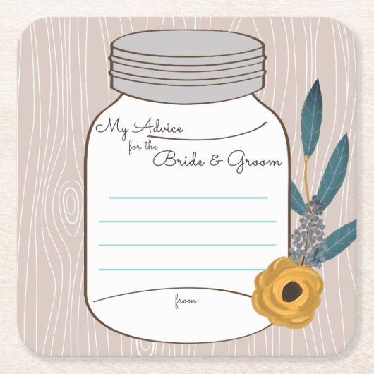 私の"2セント" スクエアペーパーコースター (正面)