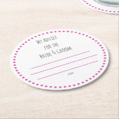 私の「2セント」 ラウンドペーパーコースター (アングル)