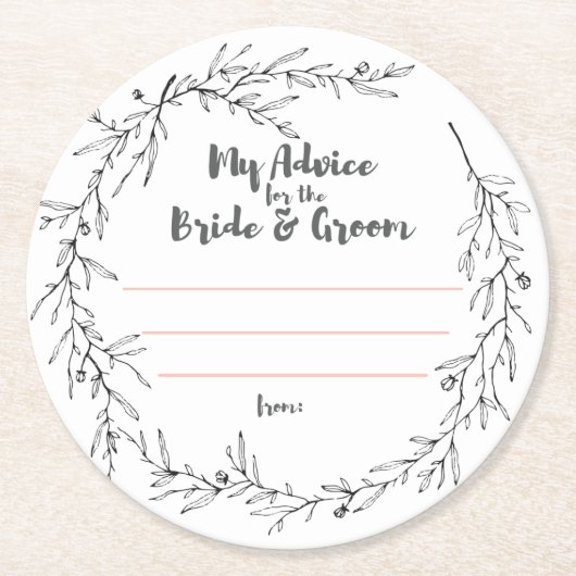 私の"2セント" ラウンドペーパーコースター (正面)