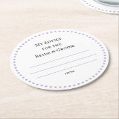 私の「2セント」 ラウンドペーパーコースター (アングル)