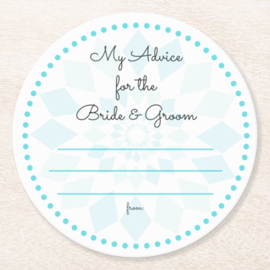 私の"2セント" ラウンドペーパーコースター (正面)