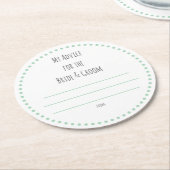 私の「2セント」 ラウンドペーパーコースター (アングル)