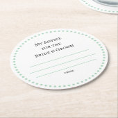 私の"2セント" ラウンドペーパーコースター (アングル)