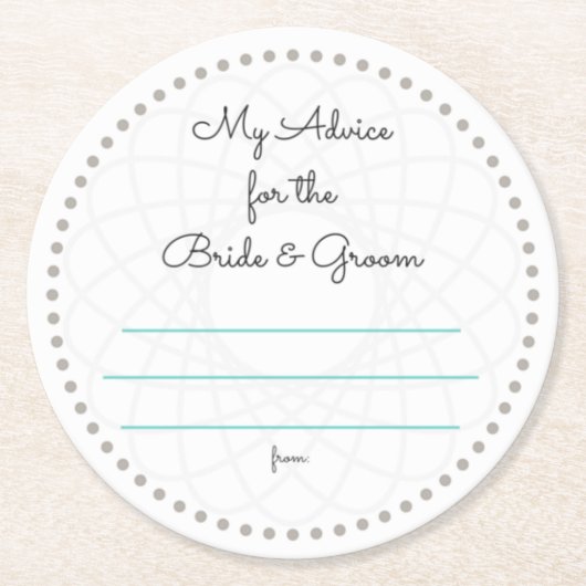 私の「2セント」 ラウンドペーパーコースター (正面)