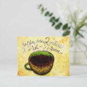 私の#Coffee言うこと – コーヒー二つの徳 ポストカード (スタンド正面)