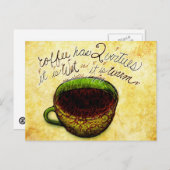 私の#Coffee言うこと – コーヒー二つの徳 ポストカード (正面/裏面)