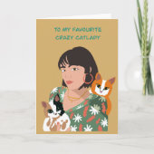 私の crazy catlady カードへ カード (正面)