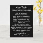 私の*SIS*中年のメールや文字を打つ誕生日カードへ カード (黄色い花)