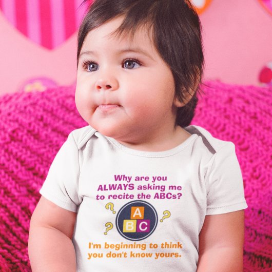 私のABCは理解しているよ、あなたは？ ベビーボディスーツ