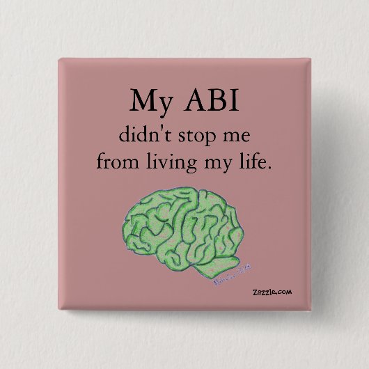 "私のABI私を"はボタンストップ 缶バッジ (正面)