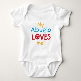私のAbueloは私をTシャツおよびギフト愛します ベビーボディスーツ