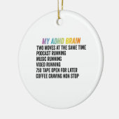 私のADHD脳神経多様性認識度ギフト セラミックオーナメント (左)