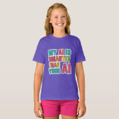 私のAIはあなたのAIより賢い Tシャツ (正面フル)