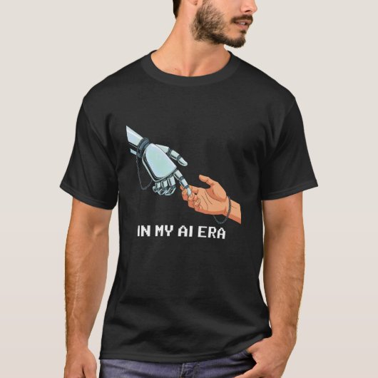 私のAI時代の面白いフレーズ 機械学習の未来 Tシャツ (正面)