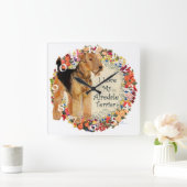 私のAiredaleを愛して下さい スクエア壁時計 (ホーム)