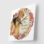 私のAiredaleを愛して下さい スクエア壁時計 (傾斜)