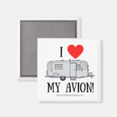 私のAvionが大好き!-ビンテージ50-70年代ファン フロント マグネット (正面/裏面)