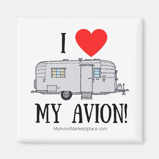 私のAvionが大好き!-ビンテージ50-70年代ファン フロント マグネット (正面)