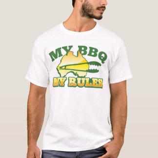 私のBBQ私の規則のオーストラリアのデザイン Tシャツ