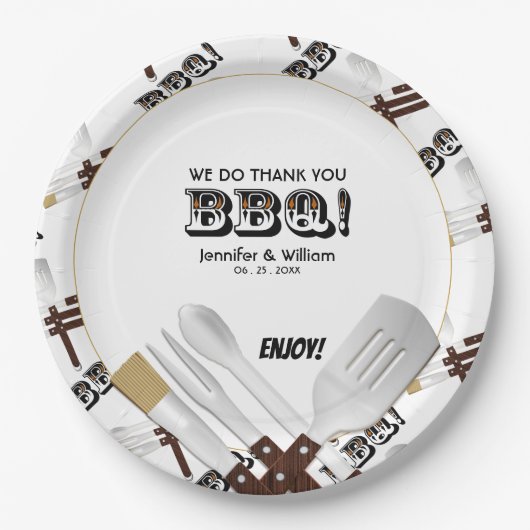 私のBBQ道具 ペーパープレート (正面)