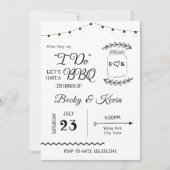 私のBBQ ウェディングパーティ 招待状 (正面)