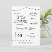 私のBBQ ウェディングパーティ 招待状 (スタンド正面)